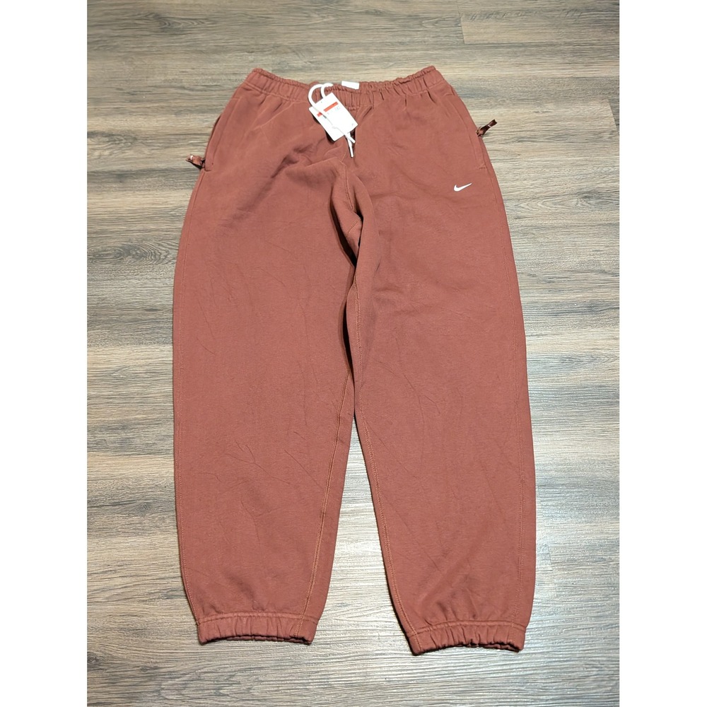 Nike Solo Swoosh Heavyweight Fleece Pants Mens Large Dark Russet DX1364-231 NEW